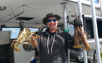 Mike Ford showing off his catch. 